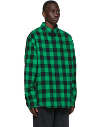 Balenciaga Green Check Shirt