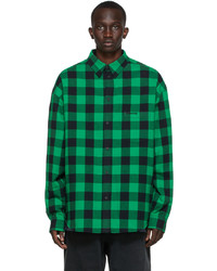 Balenciaga Green Check Shirt