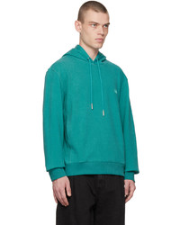 Solid Homme Green Embroidered Hoodie