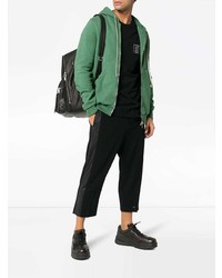 Rick Owens DRKSHDW Green Jason Long Sleeve Cotton Hoodie