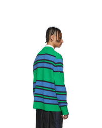 Acne Studios Green Striped Nimah Sweater