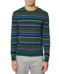 Hickey Freeman Stripe Merino Wool Cashmere Sweater