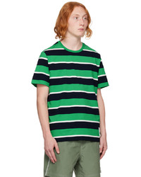 Thom Browne Green Striped T Shirt