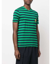 Polo Ralph Lauren Stripe Print Crest Motif T Shirt
