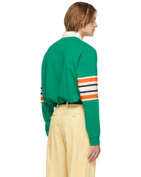 Gucci Green Interlocking G Long Sleeve Polo