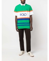 Polo Ralph Lauren Embroidered Logo Striped Polo Shirt