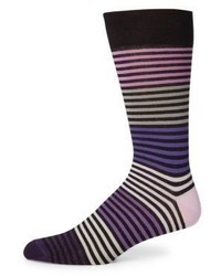 Saks Fifth Avenue Collection Multi Tonal Striped Socks