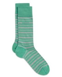 Hugo Boss Marc Design Us Cotton Striped Socks 7 13 Green