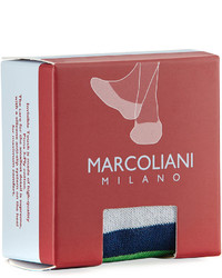Marcoliani Invisible Touch Striped No Show Socks