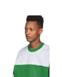 Sunnei Grey And Green Sweatshirt