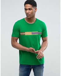Green Horizontal Striped T-shirt
