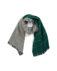 Green Houndstooth Scarf