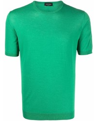 Green Knit Crew-neck T-shirt