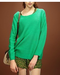 ChicNova Oversized Chunky Green Sweater