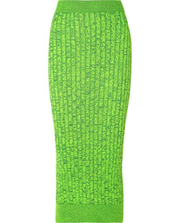 Green Knit Pencil Skirt