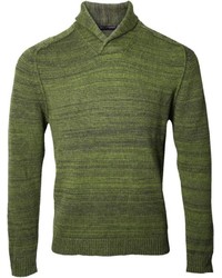 Lords Of Harlech Sweet Shawl Neck Sweater In Olive