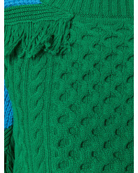 Sacai Trellis Knit Frayed Sweater