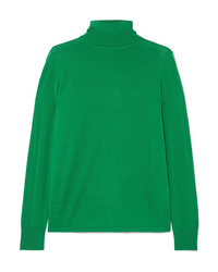 Green Knit Wool Turtleneck
