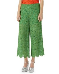 Green Lace Culottes
