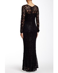 Marina Long Sleeve Lace Gown