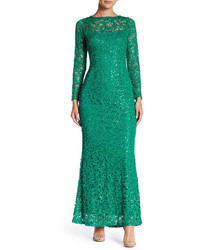 Marina Long Sleeve Lace Gown