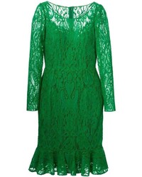 Green Lace Midi Dress