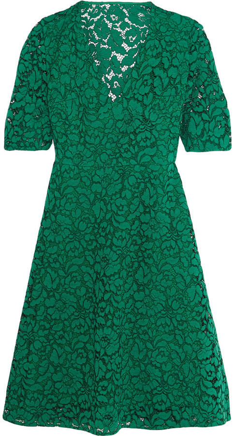 Sandro green lace outlet dress