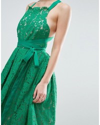 Asos Salon Lace Pinny Backless Full Midi Prom Dress