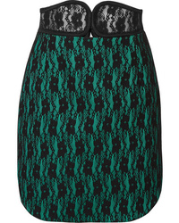 Green Lace Mini Skirt