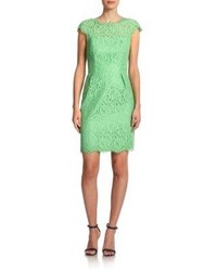 Green Lace Sheath Dress