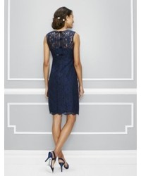 New York & Co. Eva Des Party Collection Jackie Bow Back Lace Dress