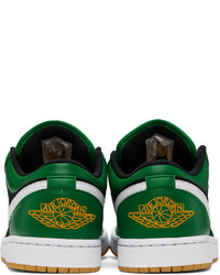 NIKE JORDAN Black Green Air Jordan 1 Low Se Sneakers