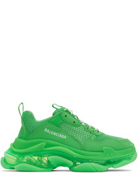 Balenciaga Green Triple S Sneakers