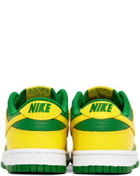 Nike Green Yellow Dunk Low Retro Sneakers