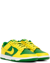 Nike Green Yellow Dunk Low Retro Sneakers