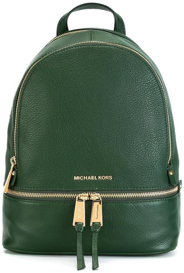 green michael kors backpack
