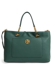 Tory Burch Chelsea Leather Satchel Ivory