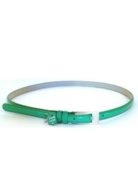 Overstock Green Patent Leather Skinny Belt