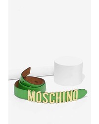 Moschino Vintage Green Leather Belt