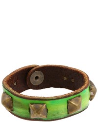 Green Leather Bracelet