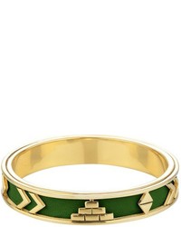 House Of Harlow 1960 Aztec Bangle With Green Leather