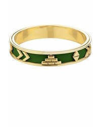 House Of Harlow 1960 Aztec Bangle With Green Leather
