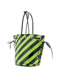 G.V.G.V. Striped Lace Up Bucket Bag