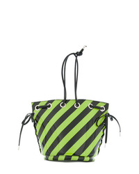 G.V.G.V. Striped Lace Up Bucket Bag