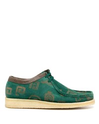Green Leather Casual Boots