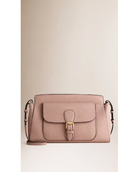 Burberry The Saddle Clutch In Grainy Bonded Leather
