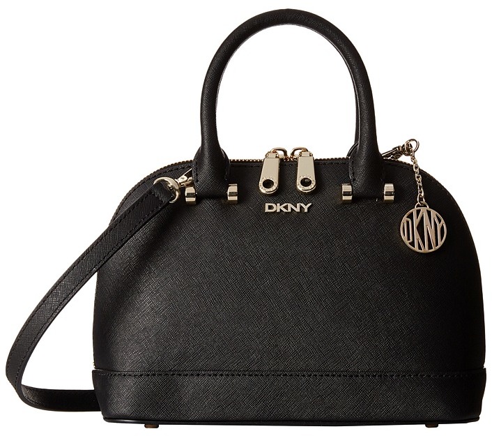 DKNY Black Saffiano Leather Mini Bryant Park Crossbody Bag Dkny