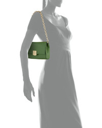 Versace Collection Thin Leather Crossbody Bag Green