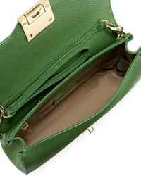 Versace Collection Thin Leather Crossbody Bag Green