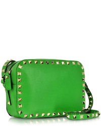 Valentino Rockstud Green Leather Crossbody Bag